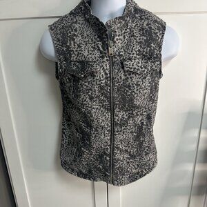 Zara Men's Animal Print Vest Faux Denim Size Small Y2K